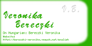 veronika bereczki business card